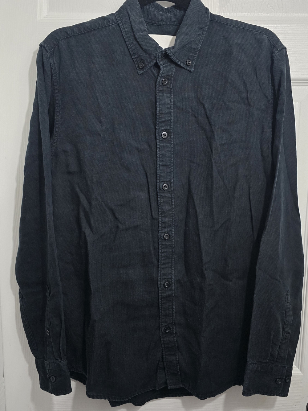 LES DEUX Button Down Black Shirt Men's Size Medium